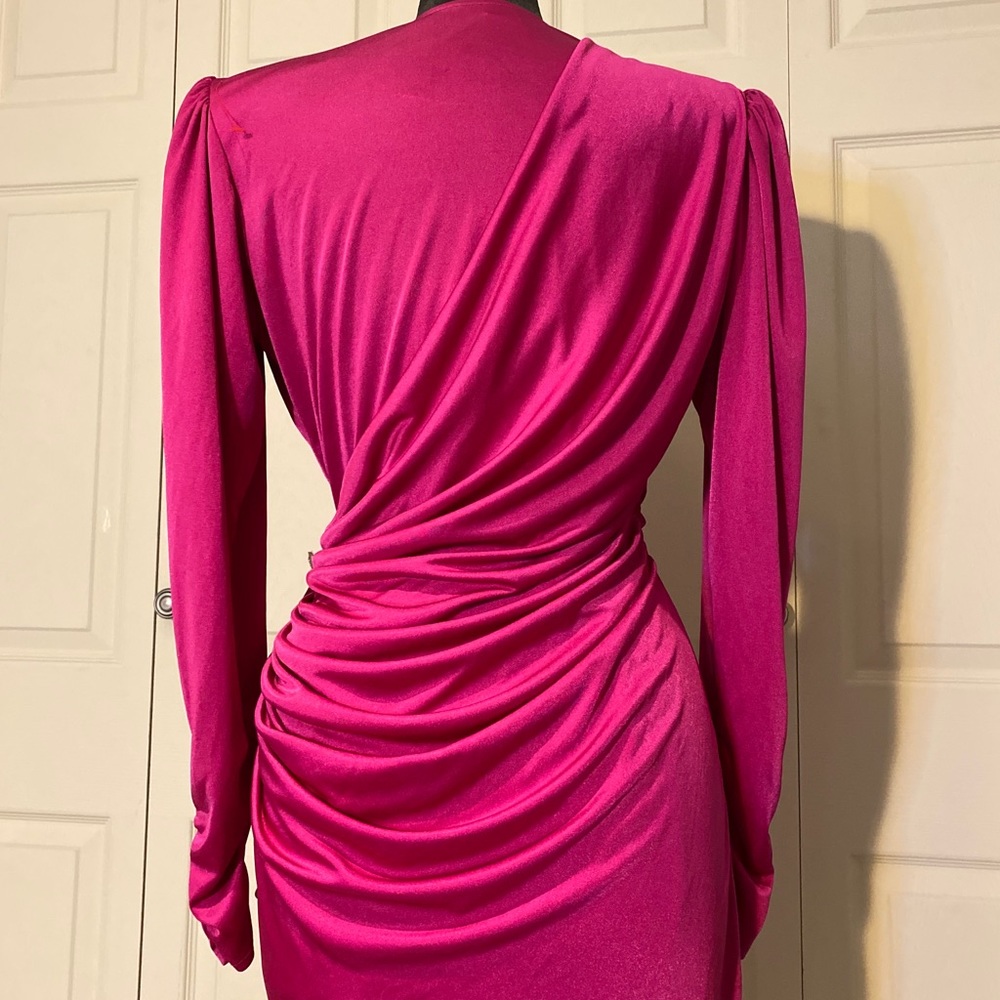 Draped 80s wrap dress